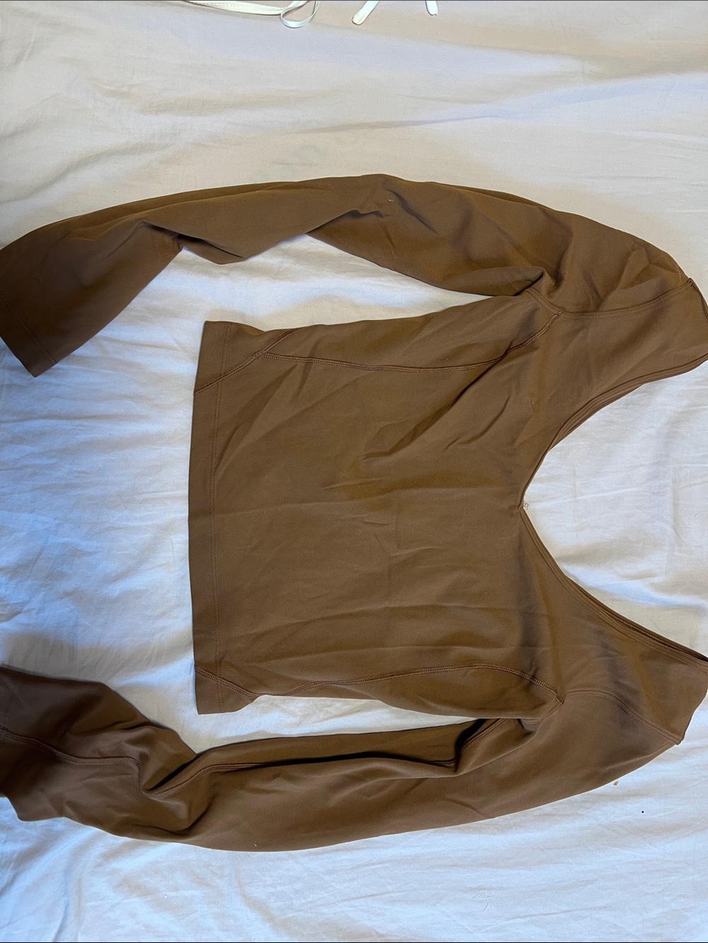 lululemon athletica Brown Scoop-Neck Long Sleeve Top